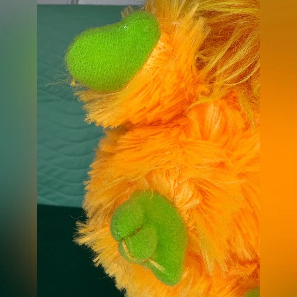 Ty Frizzys Tang orange and yellow monster plush toy - Picture 7 of 7